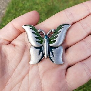 Vintage Signed Designer L.Razza Butterfly Brooch